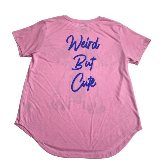 Disney Lilo & Stitch Weird But Cute Tee Stitch Pink Sz XXL - Picture 3 of 9